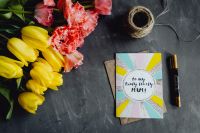 Kaboompics - Mother`s Day card with colorful tulip flowers