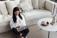 Kaboompics - Minimal Remote Work Setup in the Living Room