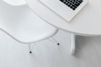 Kaboompics - Workplace with laptop on table at home