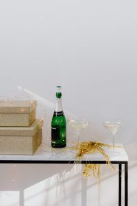 Kaboompics - Elegant Champagne Party Background With Copy Space