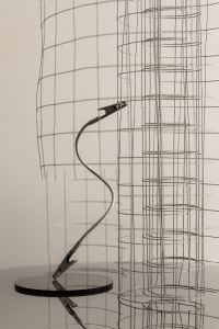 Kaboompics - Metallic Sphere and Wire Mesh Geometric Background