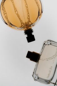 Kaboompics - Perfume Bottle Flat Lay Product Composition