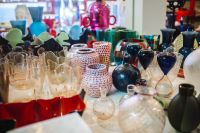 Kaboompics - Colorful Murano Glass Vases and Sculptures in a Showroom Display