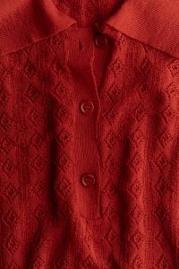 Kaboompics - Red Knitted Clothing With Decorative Texture