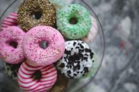 Kaboompics - Colorful Donuts In Glass Bowl