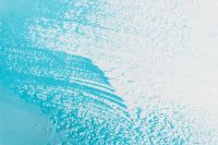 Kaboompics - Pale Aqua Paint Strokes Across White Canvas, Textured Abstract Background