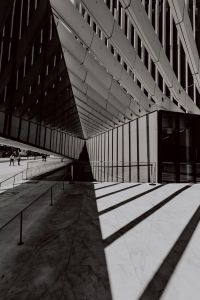 Kaboompics - Modern white building, EDP Headquarters of architect Aires Mateus, Lisbon, Portugal