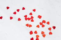 Kaboompics - Confetti on White Background