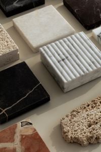 Kaboompics - Close-Up of White Ribbed Marble and Dark Stone Texture Samples