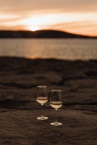 Kaboompics - Portrait Wine Glasses at Sunset over the Mediterranean