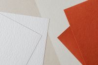 Kaboompics - Beige White and Orange Paper Texture Composition