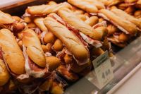 Kaboompics - Baguette Sandwiches with Iberian Ham at Madrid Food Market