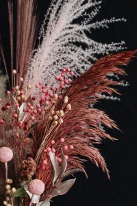 Kaboompics - Side View Of Colorful Dried Bouquet With Pampas Grass