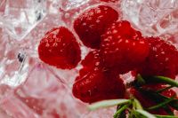 Kaboompics - Raspberries In Ice Water Macro