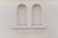 Kaboompics - White Wall with Twin Arched Niches Close-Up