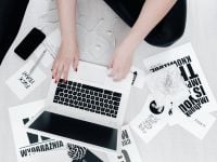 Kaboompics - Femine Workplace with White Laptop
