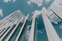 Kaboompics - Modern white building, EDP Headquarters of architect Aires Mateus, Lisbon, Portugal