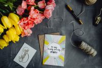 Kaboompics - Mother`s Day card with colorful tulip flowers