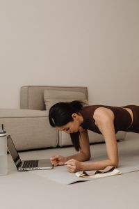 Kaboompics - Health And Wellness - Yoga and exercise at home