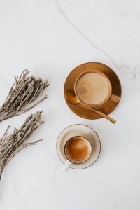 Kaboompics - Coffee on Marble Background
