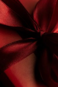 Kaboompics - Macro Burgundy Satin Ribbon Bow