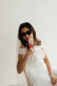 Kaboompics - Bridal Shower Inspiration With a Smiling Bride and Pink Bubbles