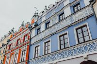 Kaboompics - Colorful Townhouse Facades in Zamość Old Town