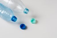 Kaboompics - Blue and Turquoise Bottle Openings with Loose Caps