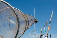Kaboompics - Minimal Coastal Fishing Nets Against Blue Sky