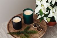 Kaboompics - Close Up of Christmas Candles and Poinsettia