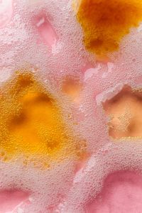 Kaboompics - Pink Foam with Yellow and Gold Spots