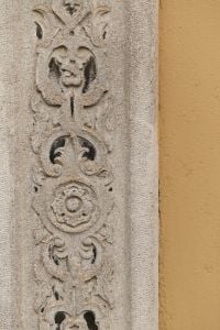Kaboompics - Ornate Stone Column with Floral Carving Detail, Italian Architecture