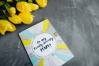 Kaboompics - Mother`s Day card with colorful tulip flowers