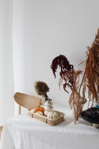 Kaboompics - Minimal Autumn Table Decor with Pumpkins and Dried Flowers