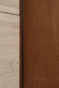 Kaboompics - Maltese Limestone Wall and Weathered Brown Door Detail
