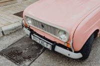 Kaboompics - Pink Renault 4 on the street in the city of Rovinj, Croatia