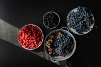 Kaboompics - Berry and Grape Arrangement With Geometric Shadows