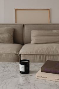 Kaboompics - Neutral Living Room with Framed Wall and Copy Space