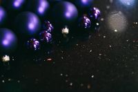 Kaboompics - Blue and Gold Christmas Decorations with Soft Winter Bokeh