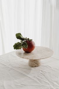 Kaboompics - Bowl of Red and Golden Apples with Loose Fruit on White Linen, Harvest Still Life