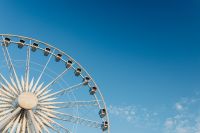 Kaboompics - Gdańsk Ferris Wheel with Wide Blue Sky and Copy Space