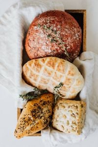 Kaboompics - Beetroot Loaf and Golden Slovenian Bread with Thyme, Rustic Bakery Editorial