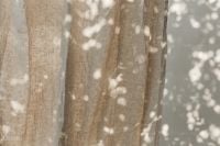 Kaboompics - Textured Linen Curtain with Leaf Shadows and Wall Space