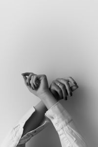 Kaboompics - Expressive Hands in Black and White Fashion Portrait