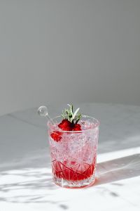 Kaboompics - Raspberry Cocktail On Marble Table
