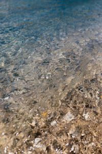 Coastal Sea Water, Pebble Beach and Natural Background Textures