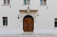 Kaboompics - Carved Wooden Entrance in Krakow Old Town