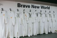 Kaboompics - Prison uniforms on a wall