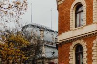 Kaboompics - Historic Red-Brick Manufaktura Facade and Ornate Rooftop Architecture in Łódź