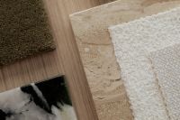 Kaboompics - Wood, Travertine and Textile Texture Swatches with Neutral Color Palette